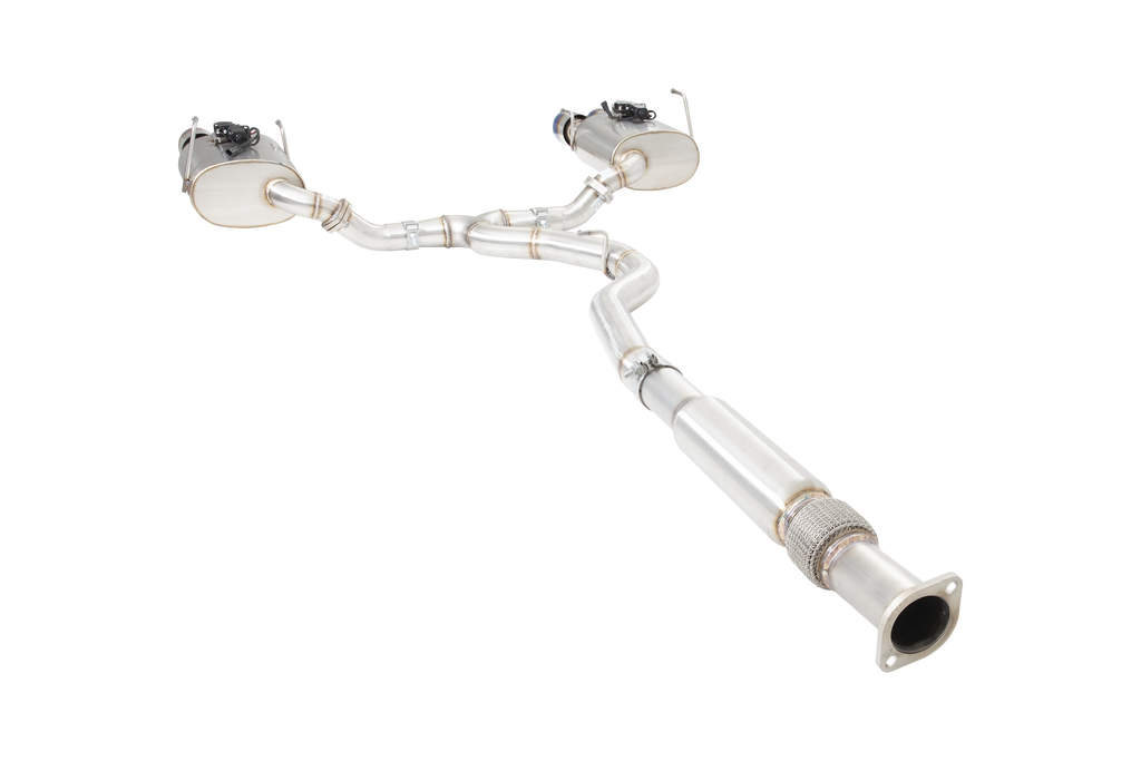 XFORCE SUBARU WRX & STI sedan Varex Valved cat back exhaust system with burnt blue tips (ESSWRX14VKBU)