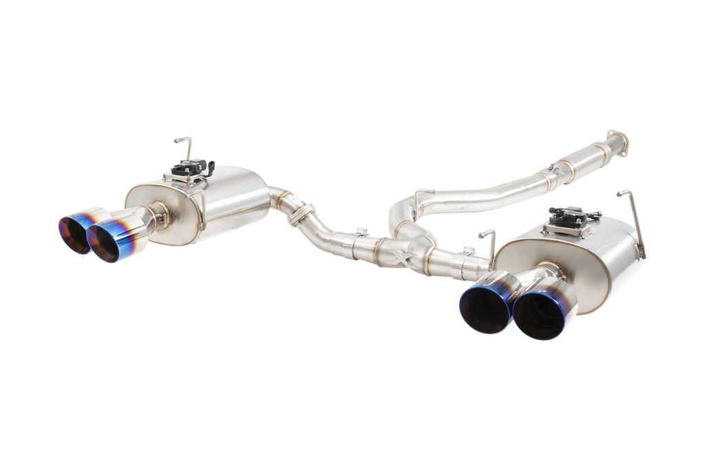 XFORCE SUBARU WRX & STI sedan Varex Valved cat back exhaust system with burnt blue tips (ESSWRX14VKBU)