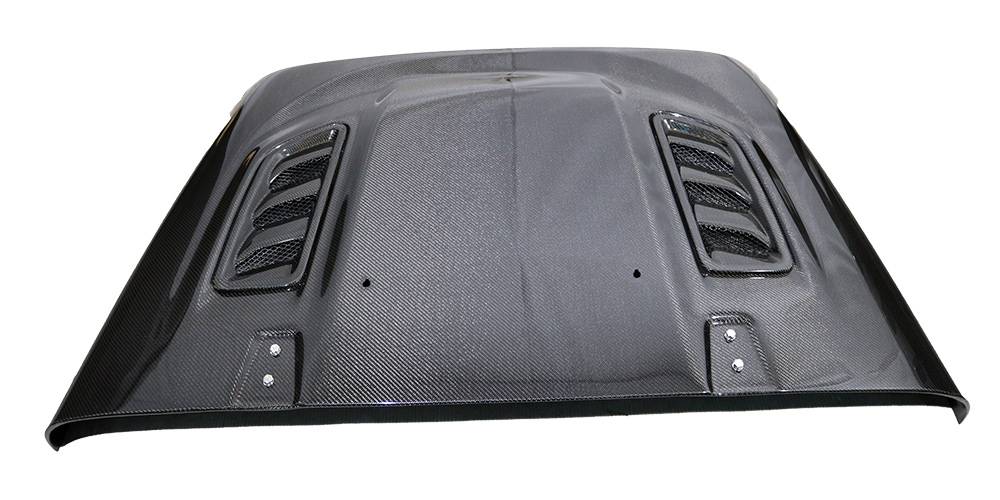VIS Racing Carbon Fiber Hood Rubicon Style for Jeep Wrangler JK 4DR 2007-2018 (07JPWJK4DRUB-010C)