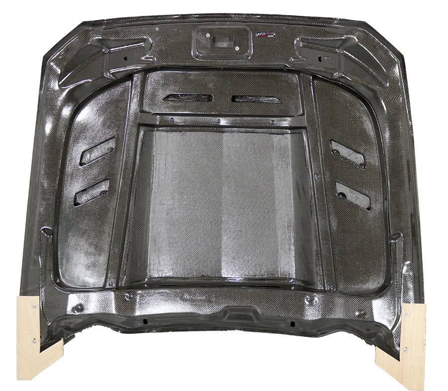 VIS Racing Double Sided Carbon Fiber Hood Terminator Style for Ford MUSTANG 2DR 2015-2017 (15FDMUS2DTM-010D)