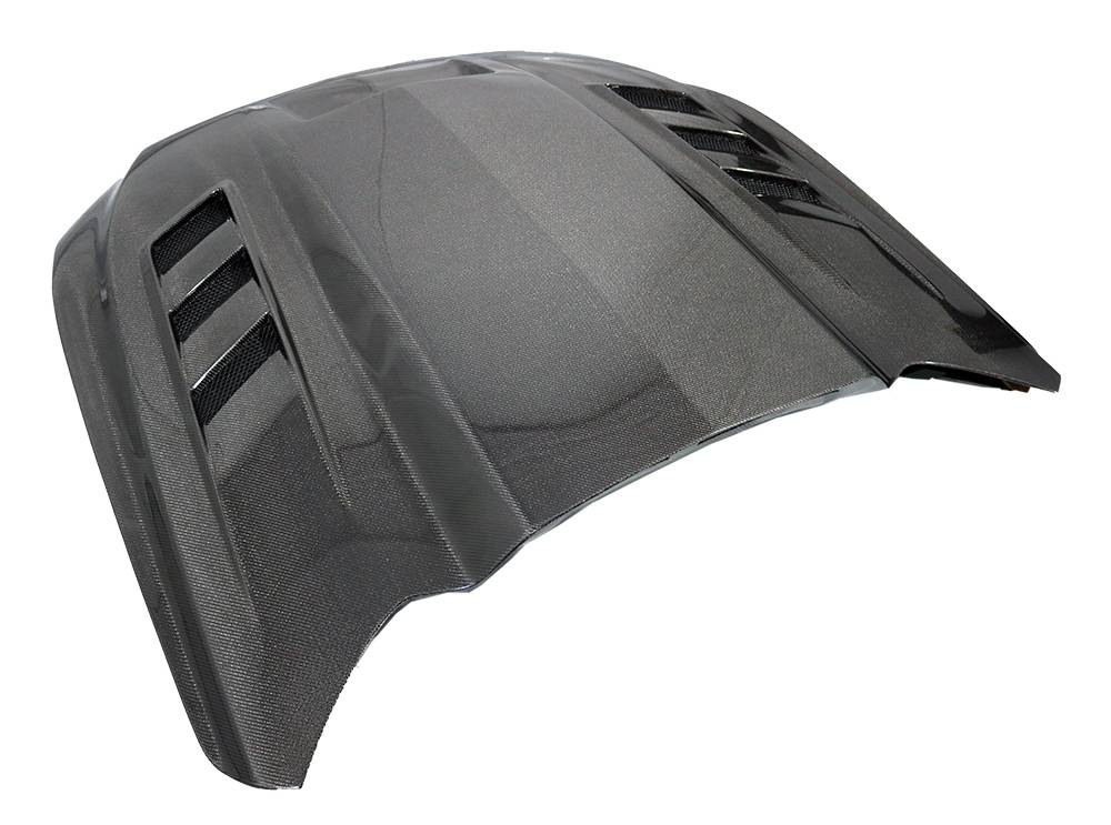 VIS Racing Double Sided Carbon Fiber Hood Terminator Style for Ford MUSTANG 2018-2023 (18FDMUS2DTM-010D)
