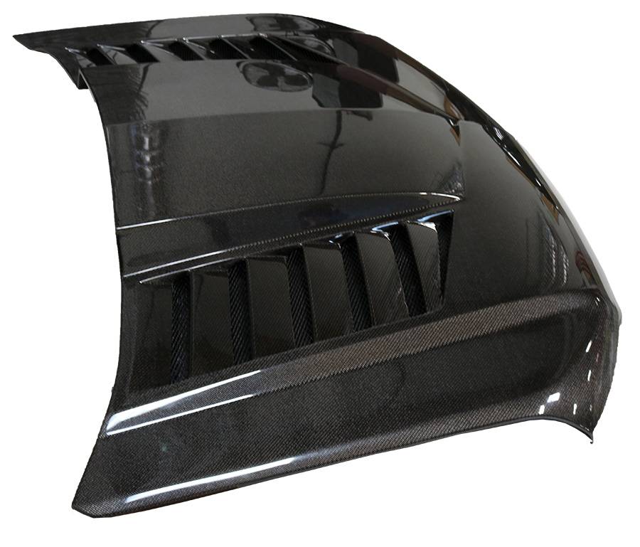 VIS Racing Double Sided Carbon Fiber Hood TMS Style for Chevrolet Silverado 1500 2019-2023 (19CHSIL4DTMS-010D)