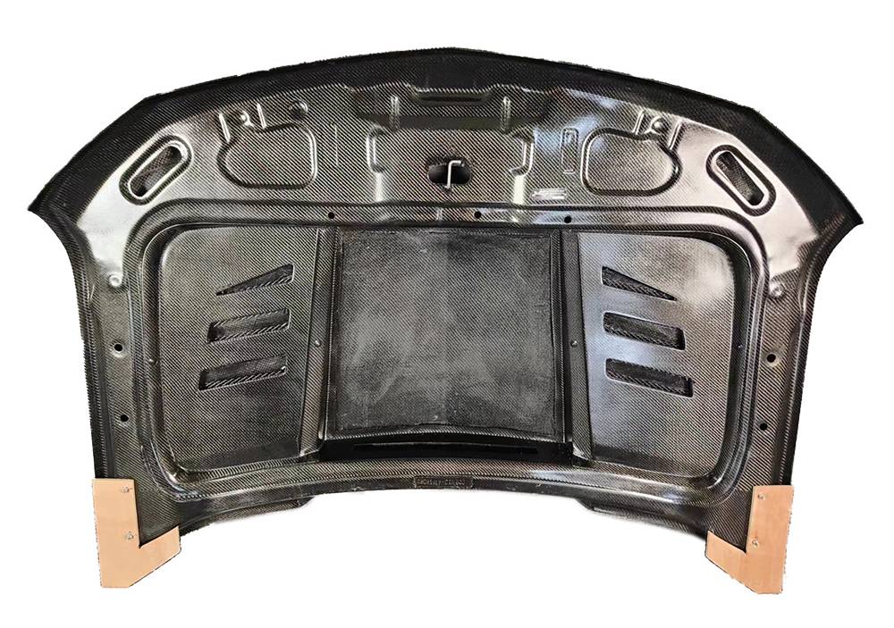VIS Racing Double Sided Carbon Fiber Hood TMS Style for Chevrolet Silverado 1500 2019-2023 (19CHSIL4DTMS-010D)