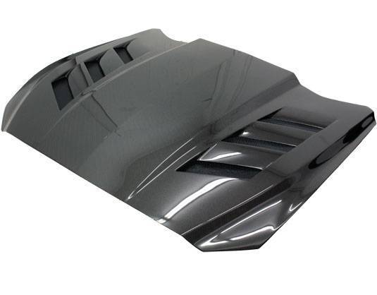 VIS Racing Double Sided Carbon Fiber Hood AMS Style for Ford MUSTANG 2DR 2015-2017 (15FDMUS2DAMS-010D)
