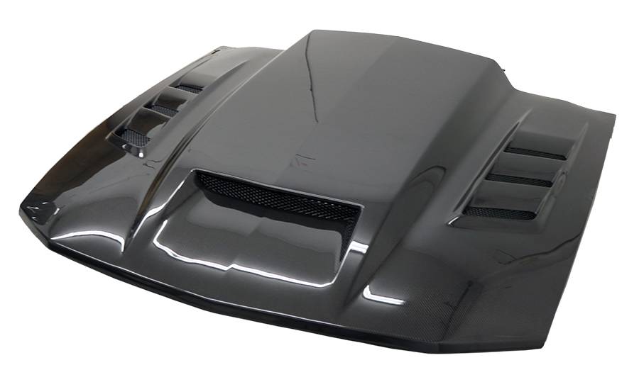 VIS Racing Double Sided Carbon Fiber Hood Terminator Style for Ford MUSTANG 2DR 2005-2009 (05FDMUS2DTM-010D)