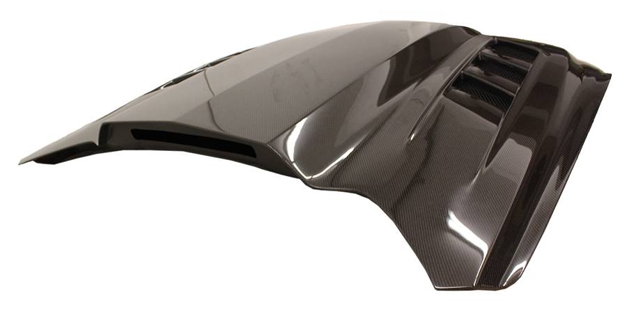VIS Racing Double Sided Carbon Fiber Hood Terminator Style for Ford MUSTANG 2DR 2015-2017 (15FDMUS2DTM-010D)