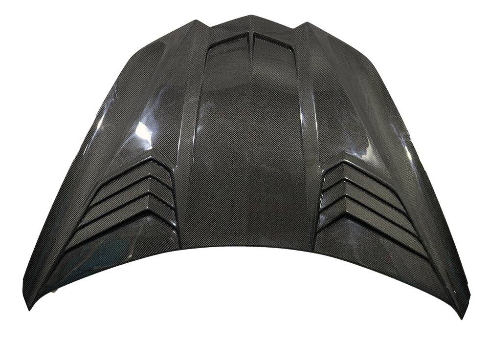 VIS Racing Double Sided Carbon Fiber Hood Apex Style for Chevrolet Corvette C8 2020-2024 (20CHCOR2DAPX-010D)