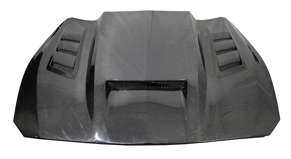 VIS Racing Double Sided Carbon Fiber Hood Terminator Style for Ford Mustang 2024-2025 (24FDMUS2DTM-010D)