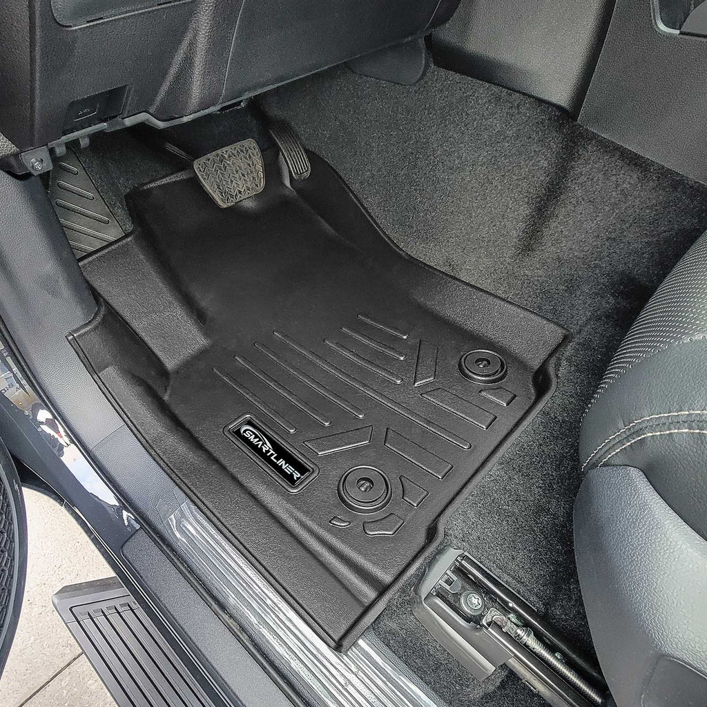 SMARTLINER Custom Fit All Weather Protection Black 2 Row Floor Liners & Rubber Truck Bed Mats Compatible With 2024-2025 Toyota Tacoma (SA0743/B0743/J0743)