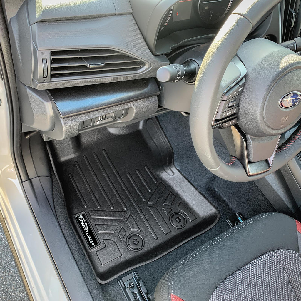 SMARTLINER Custom Fit All Weather Protection Black 1st Row Liners Compatible With 2024-2025 Subaru Impreza (SA0722)