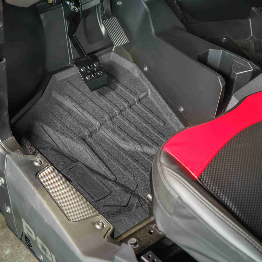SMARTLINER All Weather Protection Custom Fit 2 Row & Cargo Bed Rugged Rubber Floor Liner Set Compatible With Polaris RZR XP 1000 / XP 4 1000 2024+ (UA0137/UB0137/UK0137)