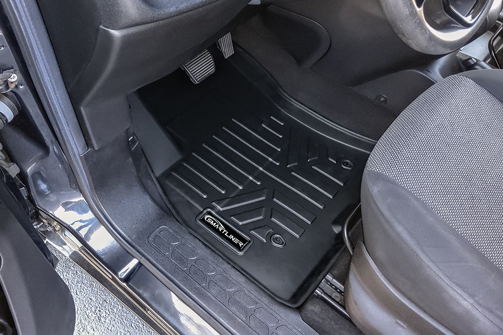 SMARTLINER Custom Fit All Weather Protection Black 1st Row Liners Compatible With 2015-2022 RAM Promaster City (SA0430)