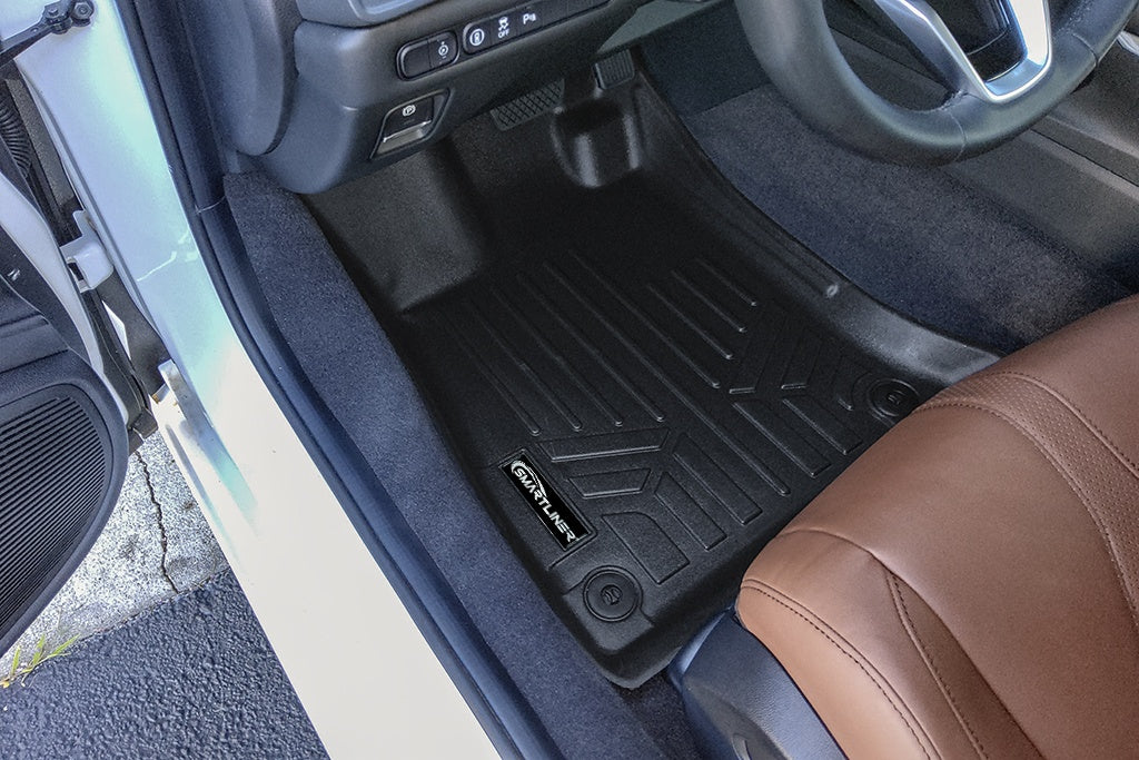 SMARTLINER Custom Fit All Weather Protection Black 2 Row Floor Liners Compatible With 2021-2025 Acura TLX (SA0614/B0614)