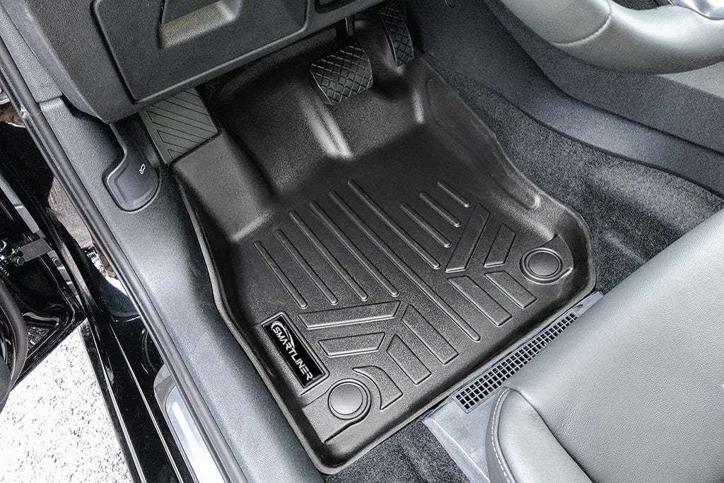SMARTLINER Custom Fit All Weather Protection Black 2 Row Floor Liners Compatible With 2022-2025 Audi S3 (SA0646/B0646-N1)