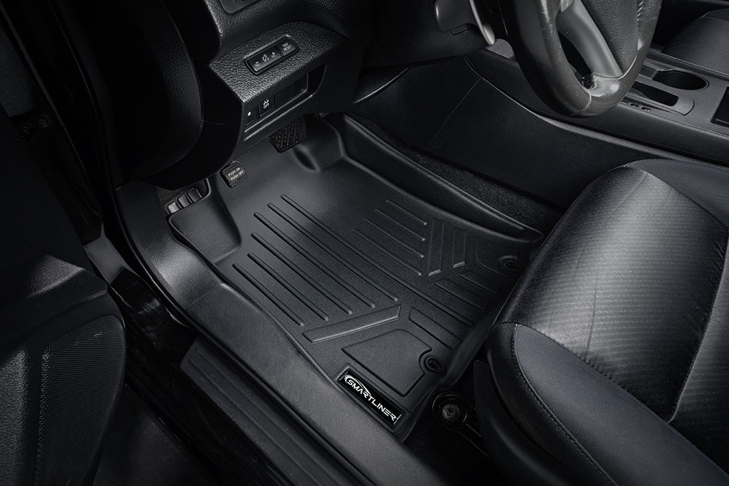 SMARTLINER Custom Fit All Weather Protection Black 2 Row Floor Liners & Cargo Liner behind the 2nd Row Seats Compatible With 2013-2018 Nissan Altima (SA0144/B0125/D0125)