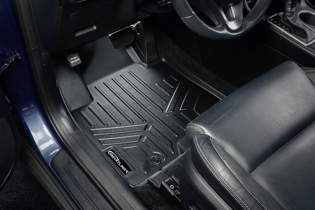 SMARTLINER Custom Fit Floor Mats 1st Row Liner Set Black Compatible With 2017-2022 Kia Sportage / 2019-2022 Hyundai Tucson (SA0244)