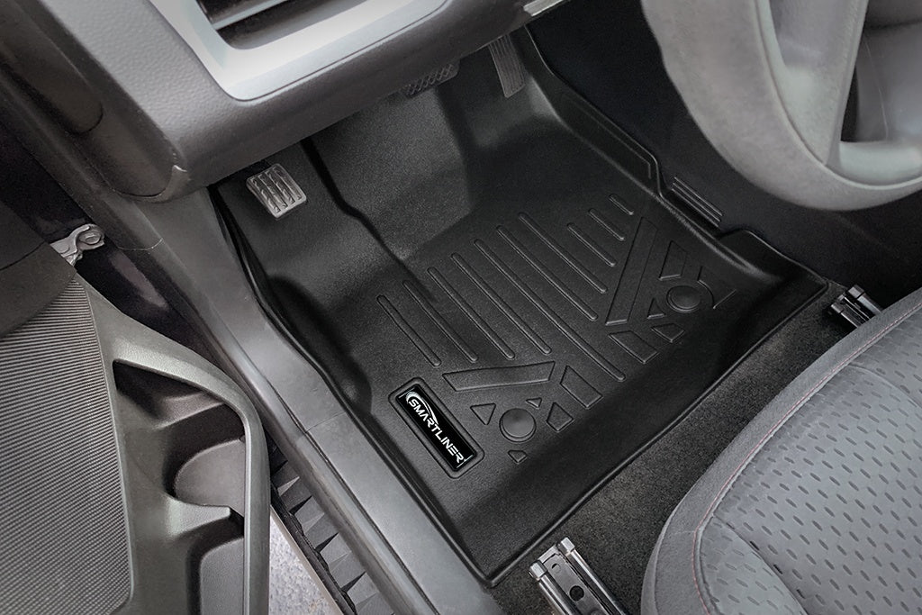 SMARTLINER Custom Floor Mats and Cargo Liner Set Black Compatible With 2011-2017 Chevy Equinox / GMC Terrain with Dual Front Floor Posts (SA0119/B0070/D0070)