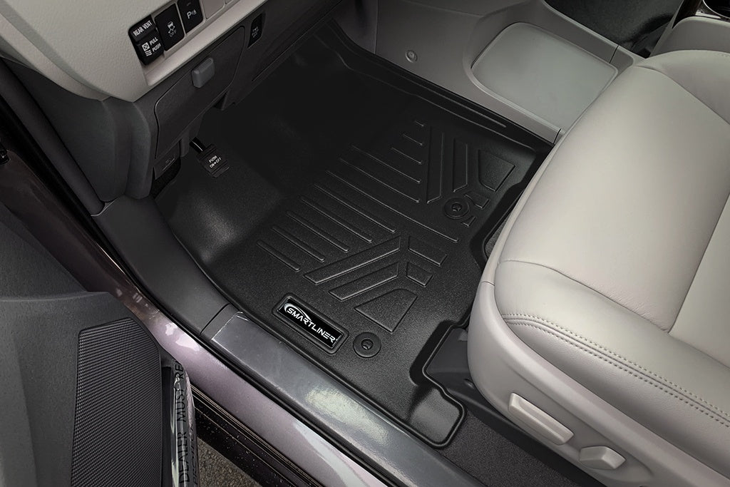 SMARTLINER Floor Mats and Cargo Liner Behind 3rd Row Compatible With 2013-2020 Sienna 8 Passenger Model with Power Folding 3rd Row Seats (SA0128/B0083/C0083/E0229)