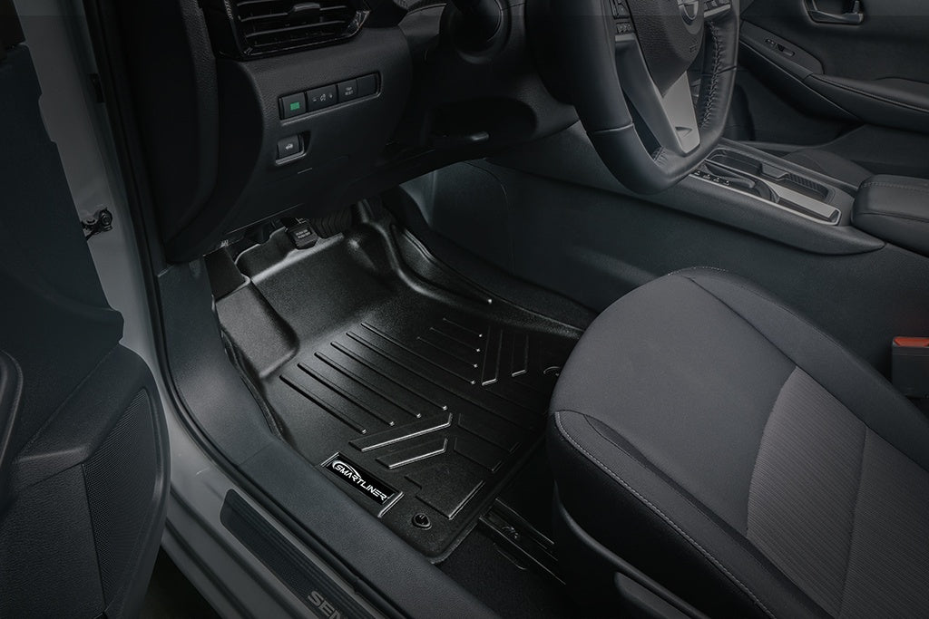 SMARTLINER Custom Fit Floor Mats 2 Rows and Cargo Liner Set Black Compatible With 2022-2023 Nissan Sentra (SA0606/B0605/D0605)