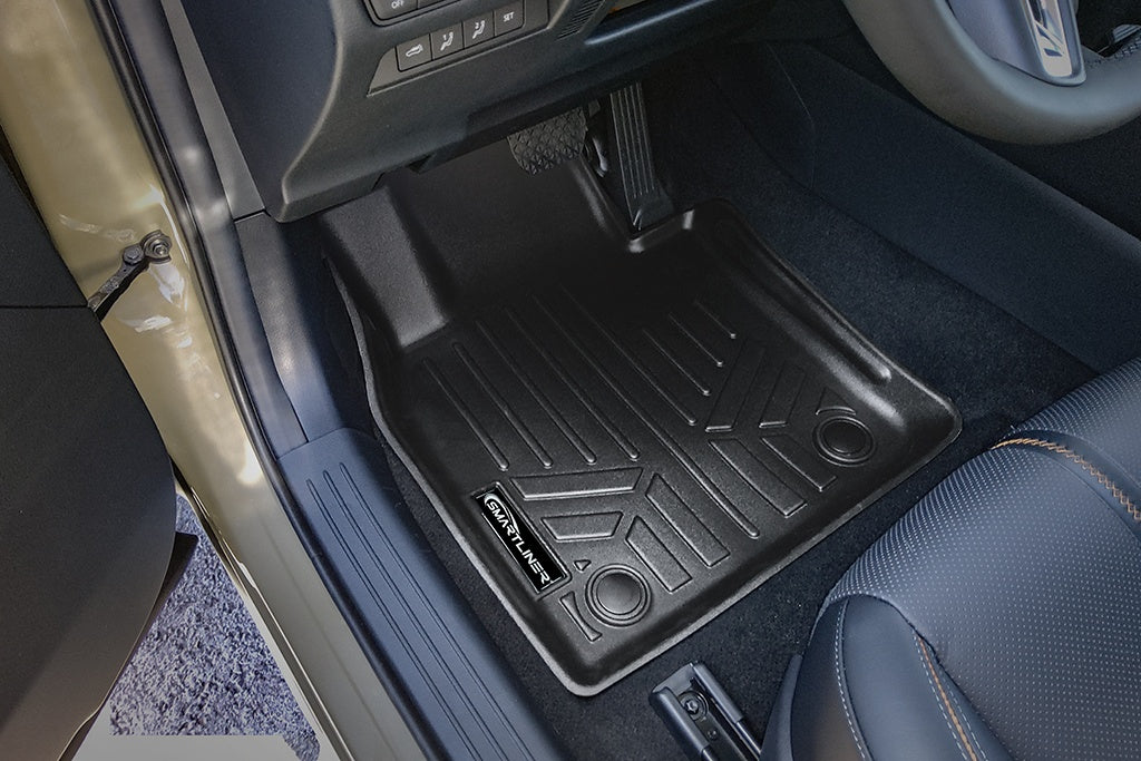 SMARTLINER All Weather Custom Fit Floor Mats 1st Row Liner Set Black Compatible With 2023 Mazda CX-50 (SA0622)