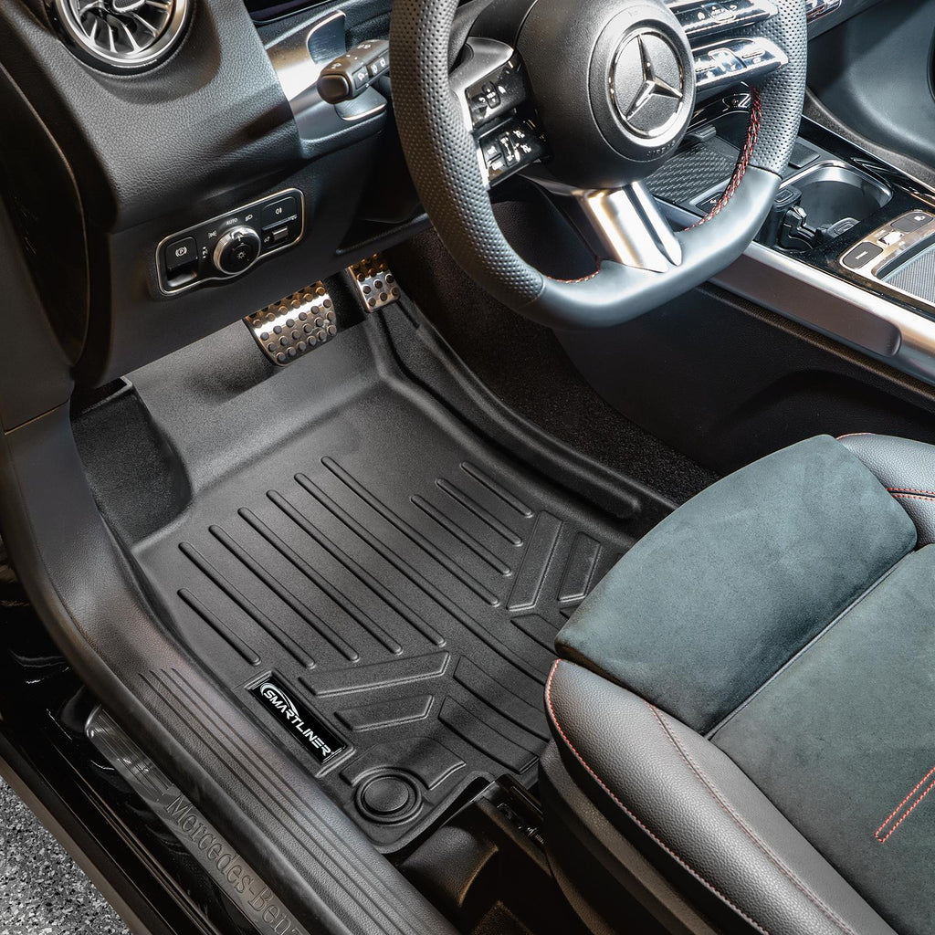 SMARTLINER All Weather Custom Fit Floor Mats 1st Row Liner Set Black Compatible With 2020-2021 Mercedes-Benz GLB Class 5 Passenger Models (SA0499)