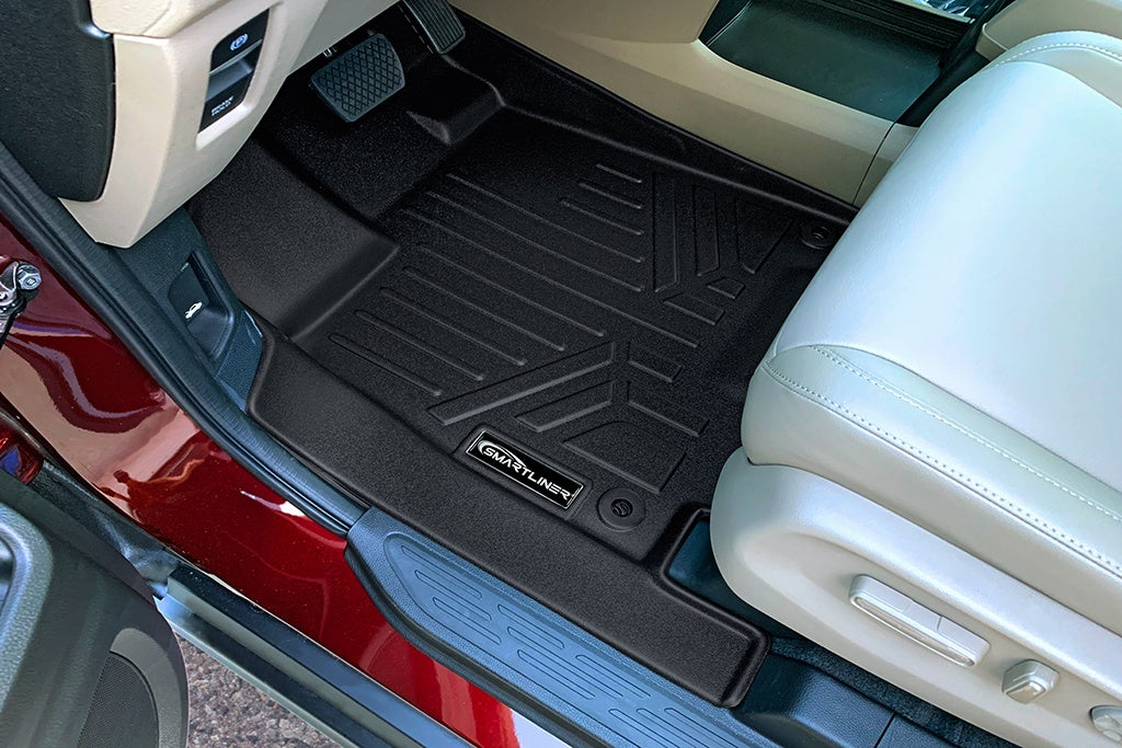 SMARTLINER Custom Fit Floor Mats 2 Rows and Cargo Liner Behind 3rd Row Set Black Compatible With 2018-2025 Honda Odyssey (SA0325/B0325/E0325)