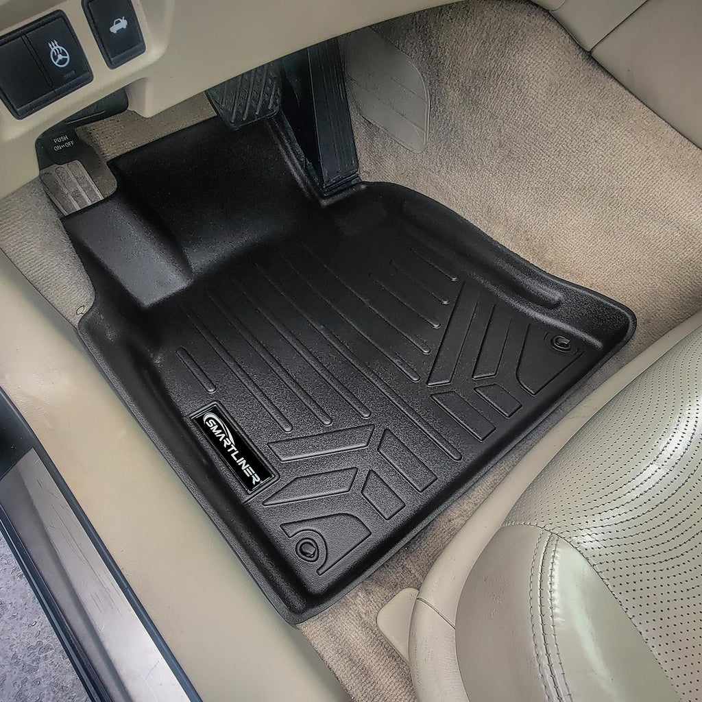 SMARTLINER Custom Fit Floor Mats 2 Rows and Cargo Liner Trunk Set Black Compatible With 2014-2020 Infiniti Q70 (SA0408/B0408/D0408)