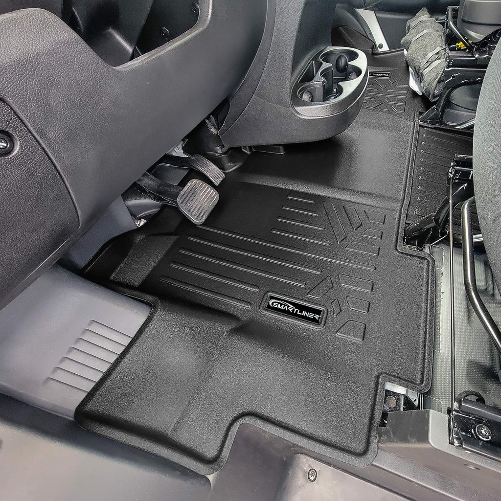 SMARTLINER Custom Fit All Weather Protection Black 1st Row Liners Compatible With 2018-2024 RAM Promaster (SA0752)