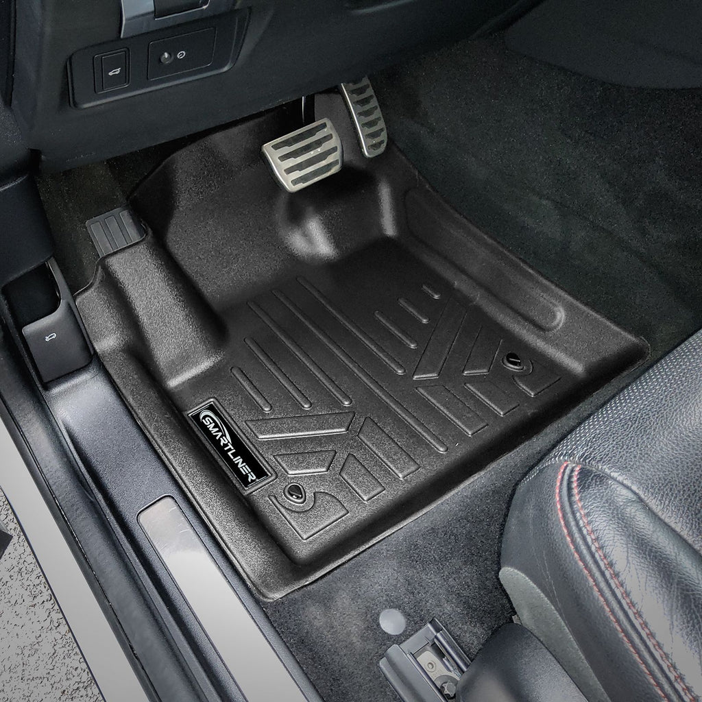 SMARTLINER All Weather Protection Custom Fit Black 2 Row Floor Mat Liner Set Compatible With 2020-2023 Land Rover Discovery Sport (SA0701/B0701)
