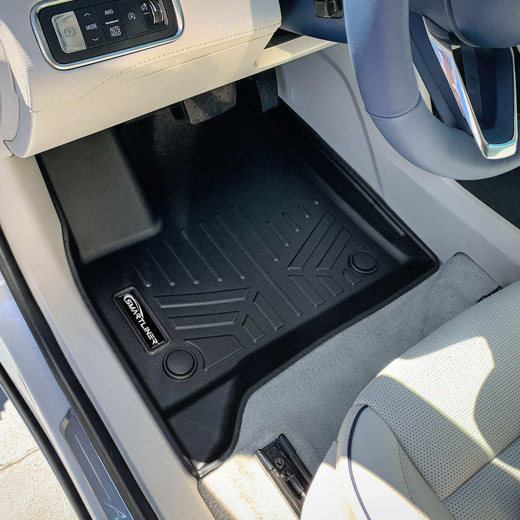 SMARTLINER Custom Fit All Weather Floor Mats 3 Row Liner Set Black Compatible with 2024-2025 Chevrolet Traverse (SA0757/B0757/C0757)