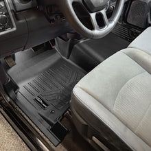Load image into Gallery viewer, SMARTLINER Floor Mats 2 Row Liner Set Black Compatible With 2012-2022 RAM 1500 Quad Cab with 1st Row Bench Seat and Dual Floor Hooks (SA0319/B0048)