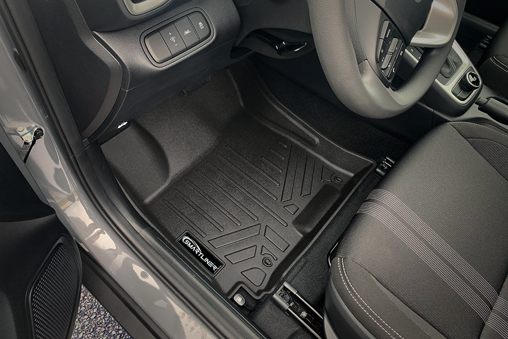 SMARTLINER All Weather Custom Floor Mats and Lower Cargo Liner Set Black Compatible With 2020-2024 Hyundai Venue (SA0492/B0492/D0494)