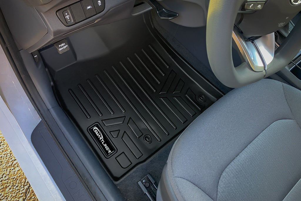 SMARTLINER All Weather Custom Fit 2 Row Floor Mats & Cargo Liner Set Compatible With 2020-2022 Hyundai Ioniq Hybrid (SA0572/B0572/D0572)