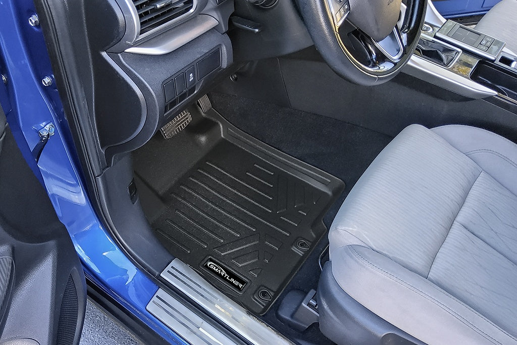 SMARTLINER Custom Fit Floor Mats 2 Rows and Cargo Liner Set Black Compatible With 2018-2021 Mitsubishi Eclipse Cross (SA0378/B0378/D0378)