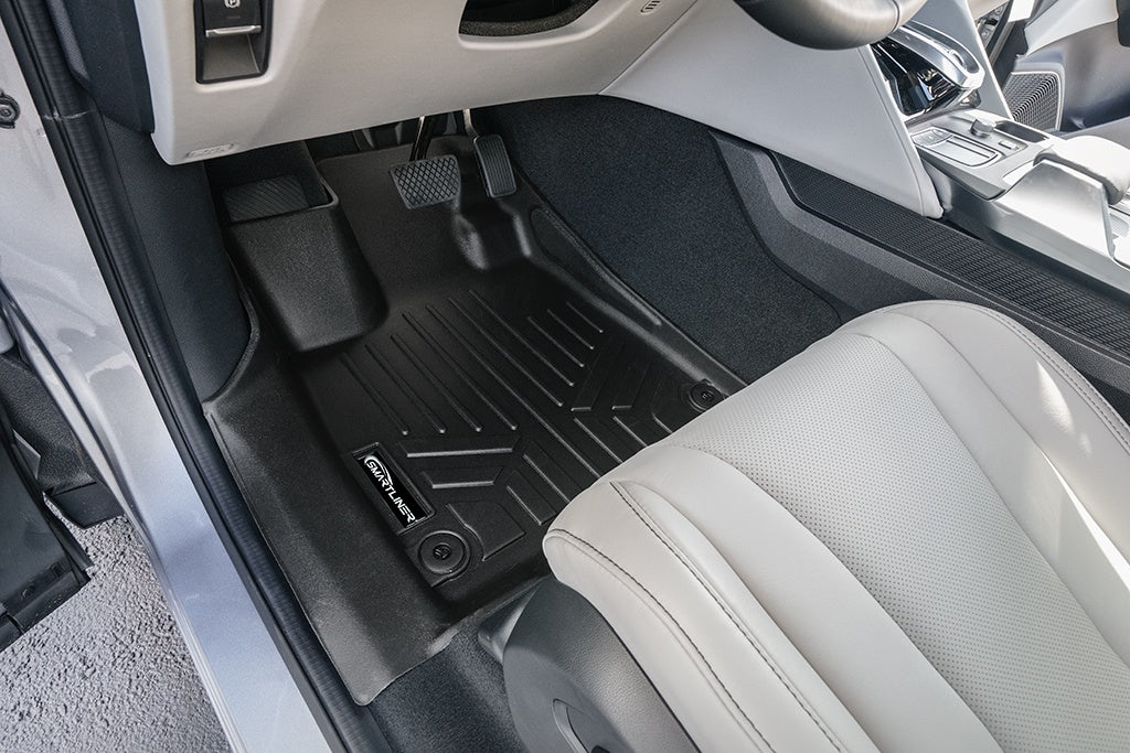 SMARTLINER Custom Fit All Weather Protection Black 2 Row Floor Liners Compatible With 2022-2025 Acura MDX (SA0581/B0581)