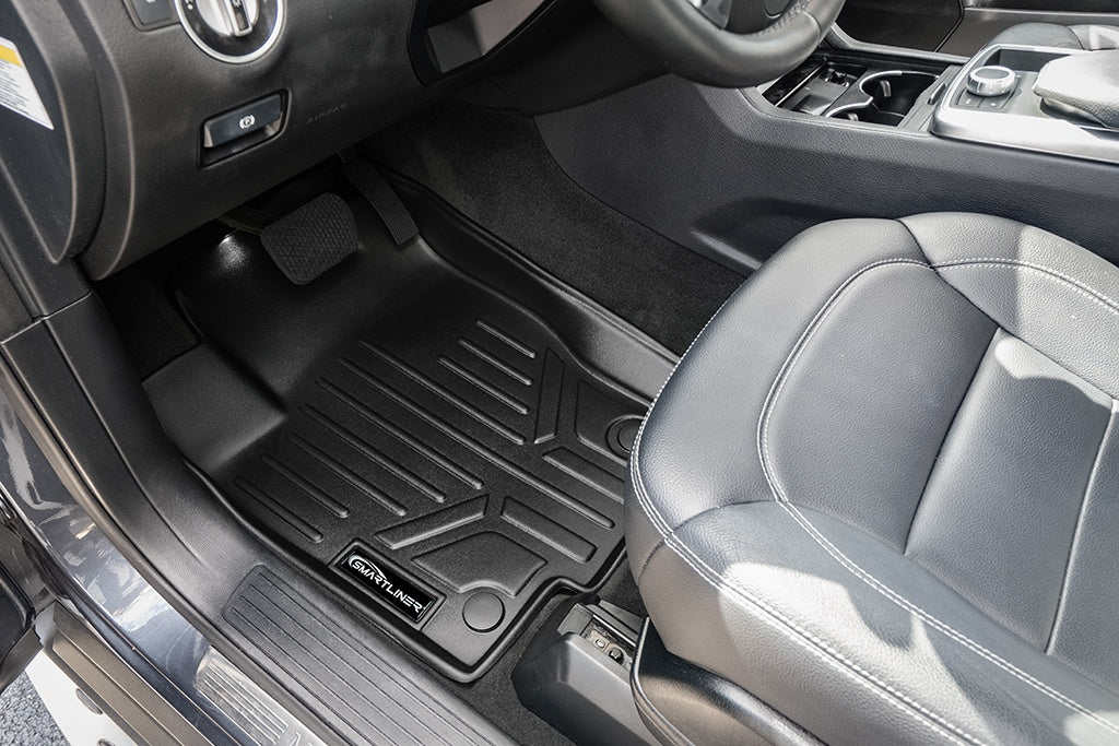 SMARTLINER Custom Fit Floor Mats 2 Rows and Cargo Liner Set Black Compatible With 2012-2019 Mercedes Benz GL / GLS Series (SA0104/B0104/E0205)