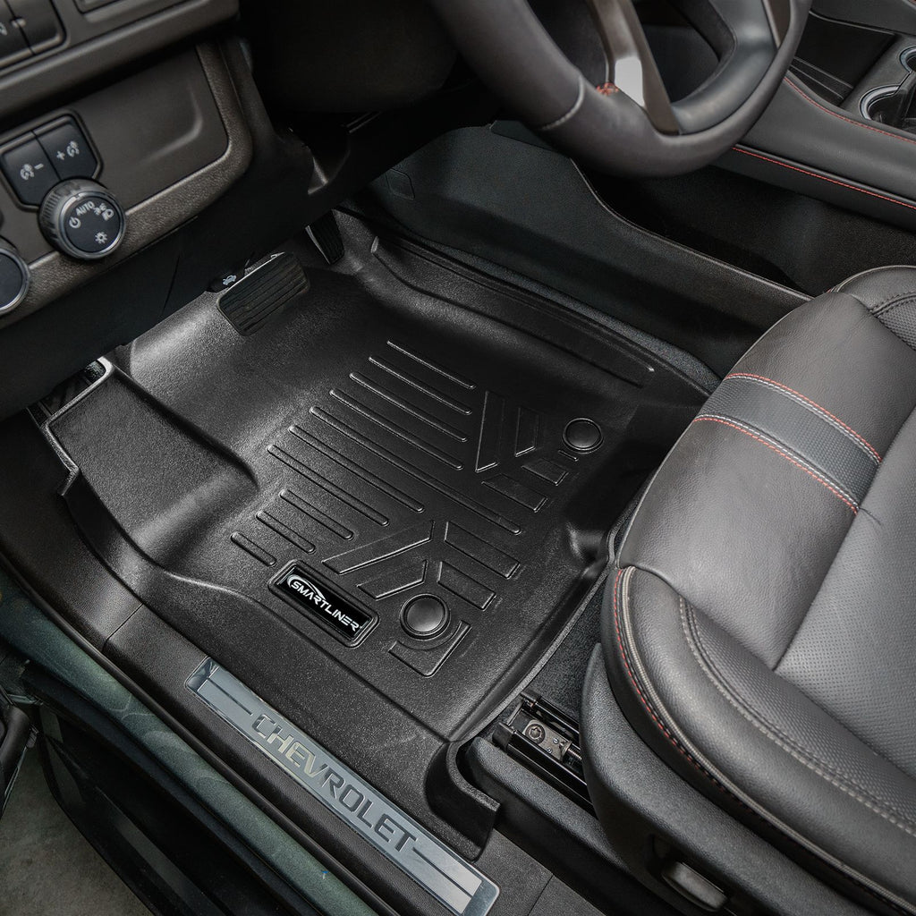 SMARTLINER Custom Fit All Weather Protection Black 3 Rows and Cargo Liner Behind 2nd Row Set Compatible With 2021-2023 Cadillac Escalade ESV with 2nd Row Bucket Seats (SA0524/B0527/C0527/D0526-R)