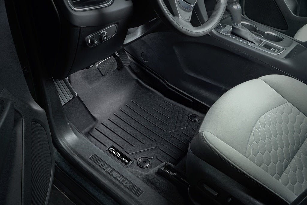 SMARTLINER Custom Fit All Weather Protection Black 2 Row Floor Liners & Cargo Liner behind the 2nd Row Seats Compatible With 2018-2024 Chevrolet Equinox (SA0310/B0310/D0310)