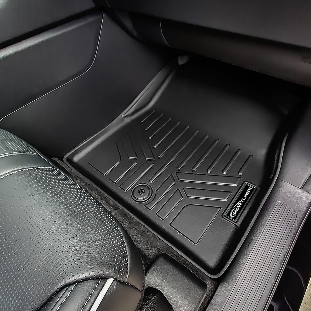 SMARTLINER Custom Fit All Weather Protection Black 3 Rows and Cargo Liner Behind 3rd Row Set Compatible With 2023-2025 Honda Pilot (SA0688/B0688/C0688/E0688)