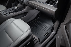 SMARTLINER Custom Fit Floor Mats 3 Row Liner Set Black Compatible With 2018-2022 Chevrolet Traverse with 2nd Row Bench Seat (SA0343/B0343/C0343)