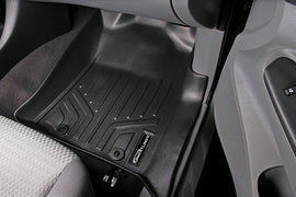 SMARTLINER Custom Fit Floor Mats 1st Row Liner Set Black Compatible With 2005-2011 Toyota Tacoma (SA0033)