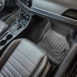 SMARTLINER Custom Fit Floor Mats 1st Row Liner Set Black Compatible With 2019-2024 Volkswagen Jetta (SA0429)