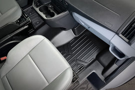 SMARTLINER Floor Mats 1st Row 1 Piece Full Coverage Liner Black Compatible With 2015-2019 Ford Transit 150/250/350 (SA0241)