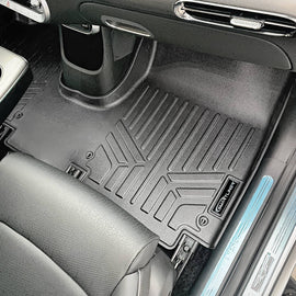 SMARTLINER All Weather Protection Custom Fit Black 2 Row Floor Mat Liner Set Compatible With 2023-2024 Genesis GV60 (SA0734/B0734)