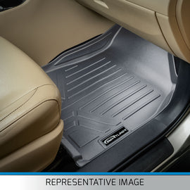 SMARTLINER Floor Mats 2 Row Liner Set Grey Compatible With 2017-2022 Ford F-250/F-350 Super Duty SuperCab with 1st Row Bucket Seats (SA2246/B2172-P)