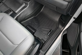 SMARTLINER Custom Floor Mats 2 Row Liner Set Black Compatible With 19-21 Ram 1500 Quad Cab Vinyl Floor without Rear Underseat Storage Box (SA0426/B0370)