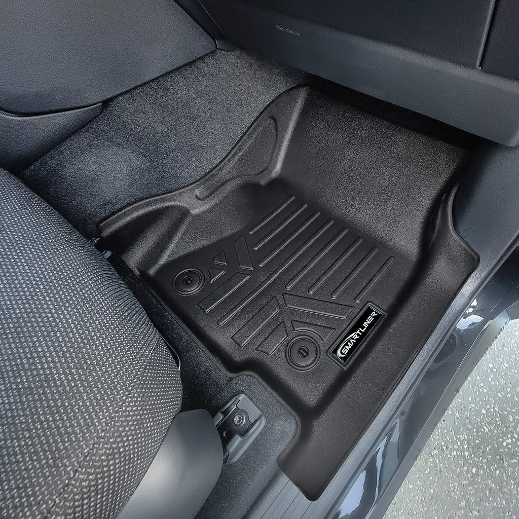 SMARTLINER Custom Fit All Weather Protection Black 1st Row Liners Compatible With 2024-2025 Toyota Land Cruiser (SA0750-N)