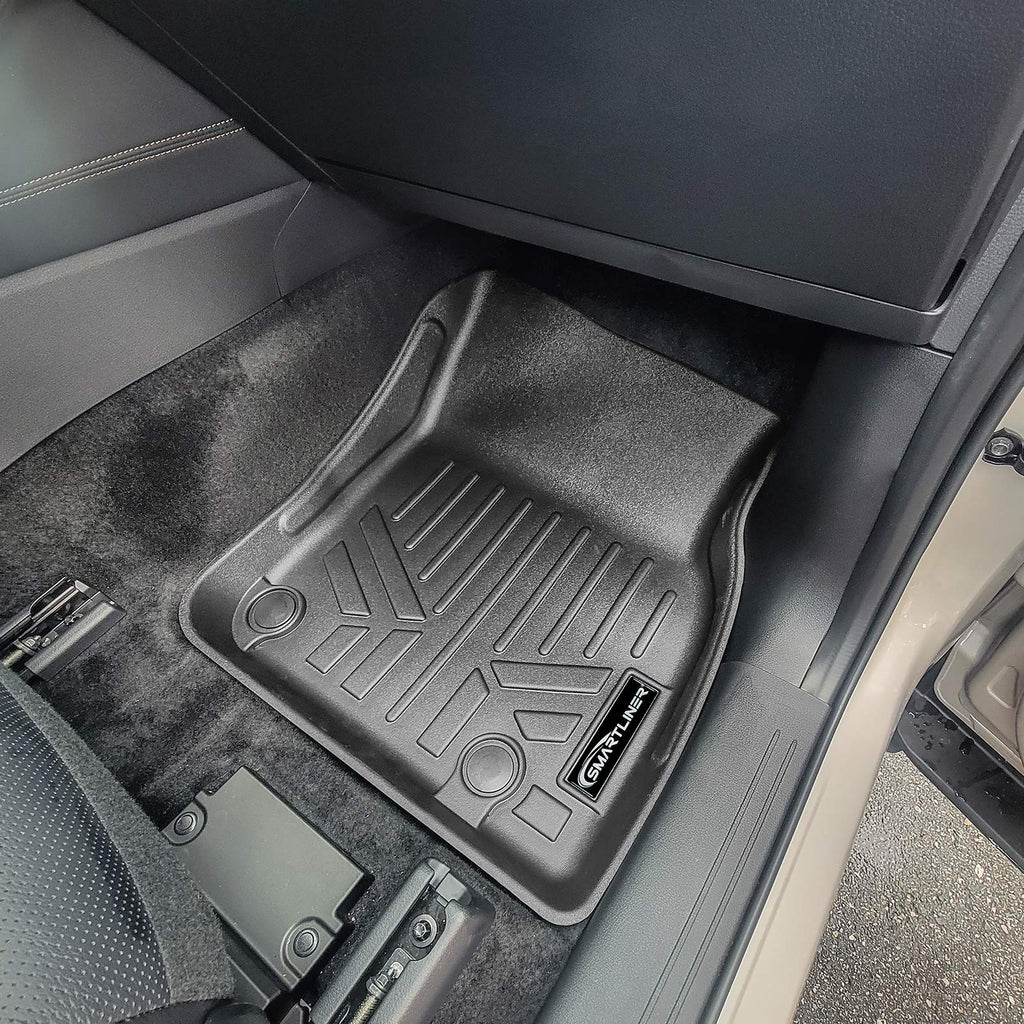 SMARTLINER Custom Fit All Weather Protection Black 2 Rows and Cargo Liner Behind 2nd Row Set Compatible With 2024 Mazda CX-90 Hybrid/ Plug-In Hybrid (SA0716/B0716/D0716)