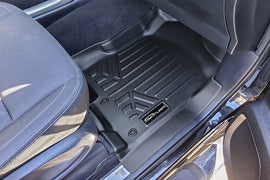 SMARTLINER Floor Mats Liner Set Black Compatible With Crew Cab 2017-2022 Titan / 2016-2022 Titan XD (SA0216/B0216)