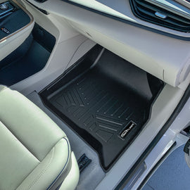 SMARTLINER Custom Fit All Weather 3 Row Floor Mats and Cargo Liner Behind 3rd Row Set Black Compatible with 2024-2025 Chevrolet Traverse (SA0757/B0757/C0761/E0757)